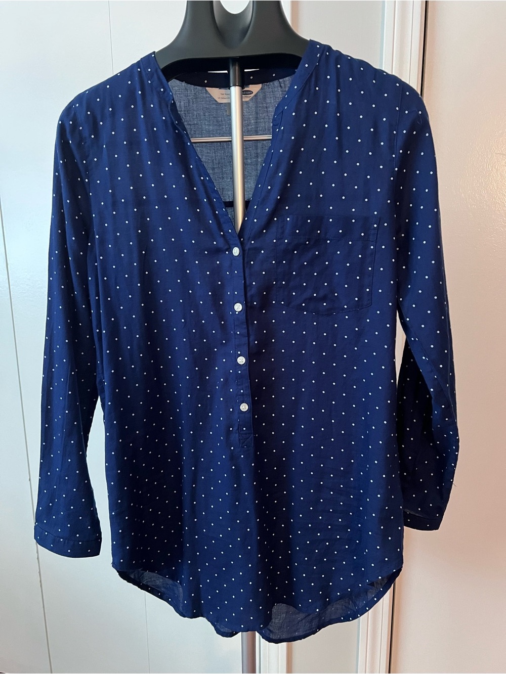 New Without Tags - Old Navy Navy Blue Polka Dot Tunic Shirt